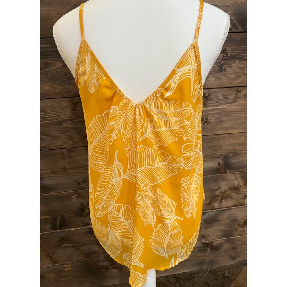 Women’s Mustard Yellow With Feather design Sienna Sky Tank Top - Picture 5 of 5